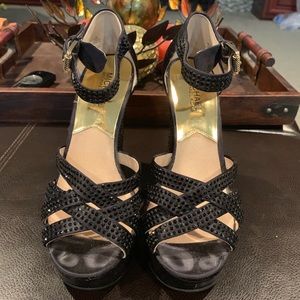 Michael kors black studded heels